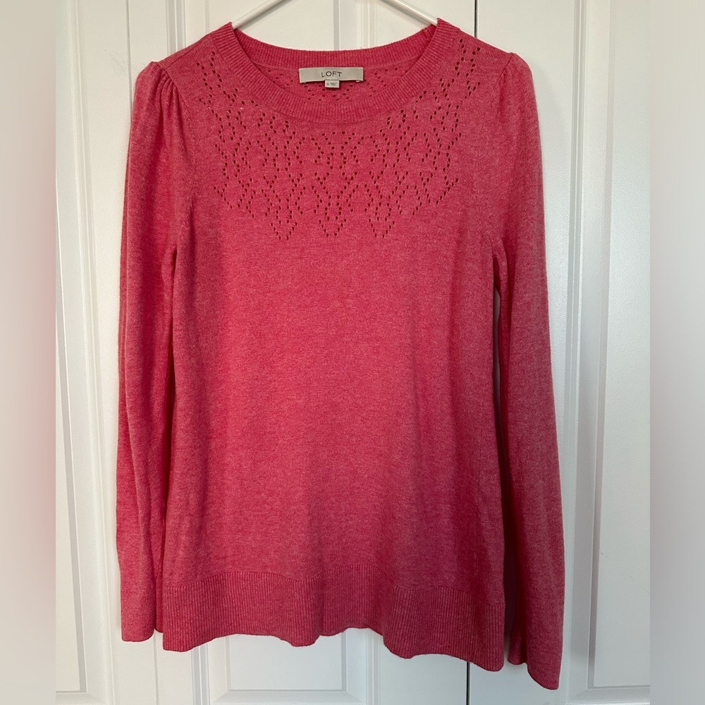 Loft Everyday Lightweight Pink Sweater